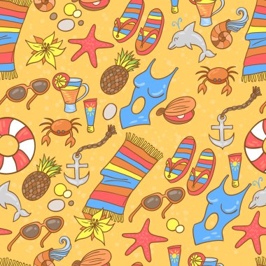 yaz plaj desen