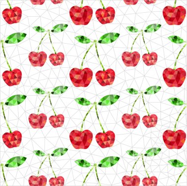 geometrik kiraz desen