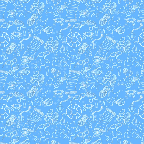 Patrón de verano playa — Vector de stock