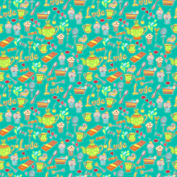 Fondo de fiesta de té — Vector de stock