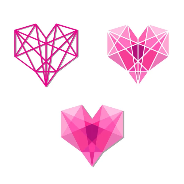 Coeurs géométriques — Image vectorielle