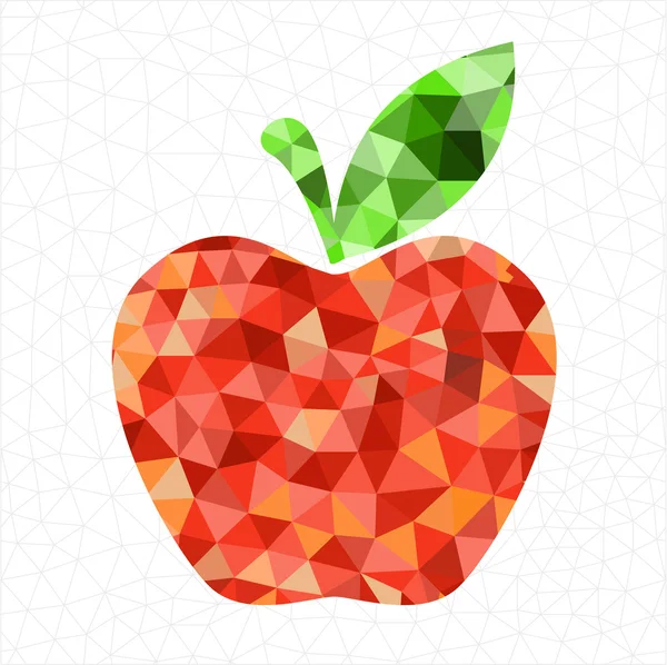 Geometric red apple Stock Vector
