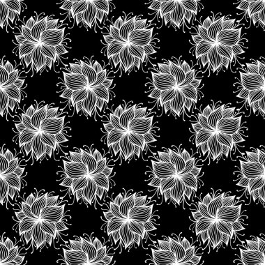 Kontur çiçek deseni