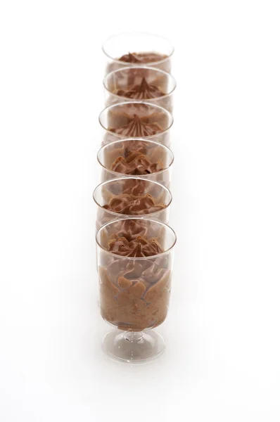Mousse au chocolat dans un verre — Photo