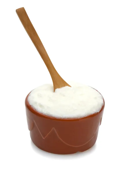 Traditional white yogurt — Stock Photo, Image