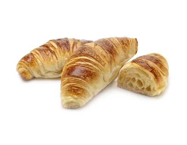 Croissanty izolované na bílém — Stock fotografie