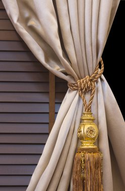 İç dekorasyon için perde püskülleri