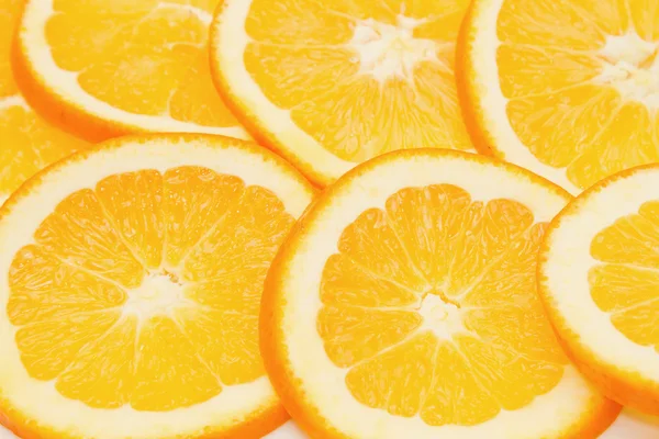 Closeup of orange slice for background and texture — Stock Photo, Image
