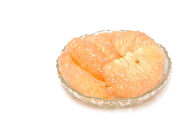 Pummelo fruit,thai fruit isolated on a white background. — Stock Photo, Image