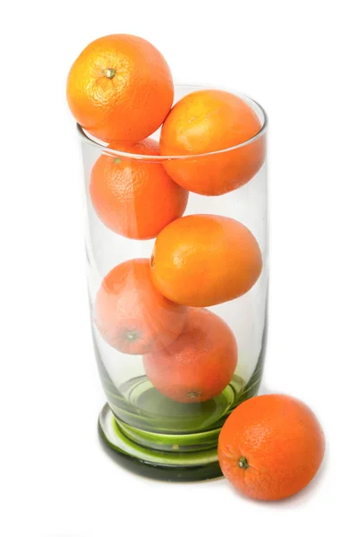 Oranges in a glass bowl — Stock Photo, Image