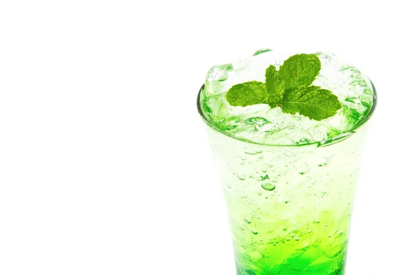 Apple italian Soda with mint leaf — Stock Photo, Image