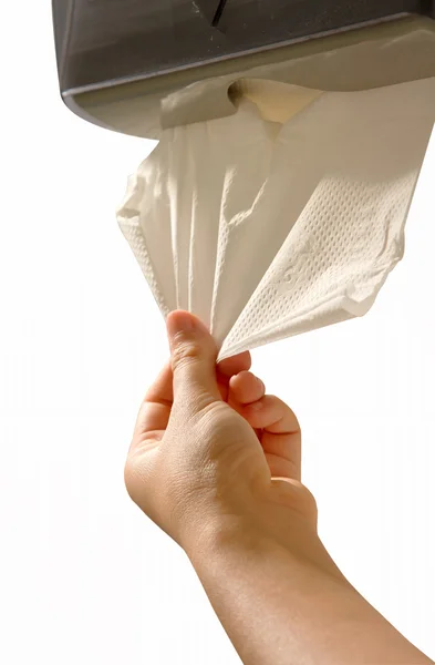 Nettoyage avec une serviette en papier absorbante — Photo