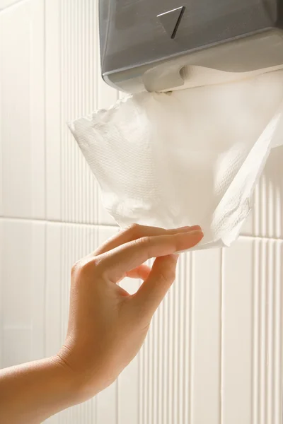 Cleaning Up with Absorbent Paper Towel — Stock Photo, Image