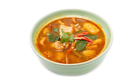 Tom yum goong, sıcak ve baharatlı çorba, deniz ürünleri, Tayland Mutfağı