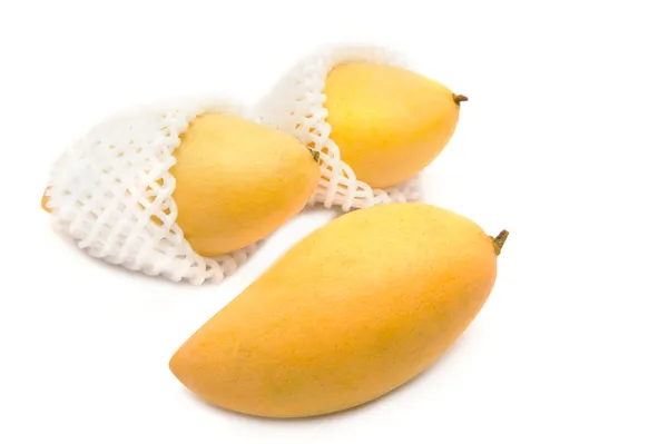 Жовтий манго, ваші фрукти улюблені — стокове фото