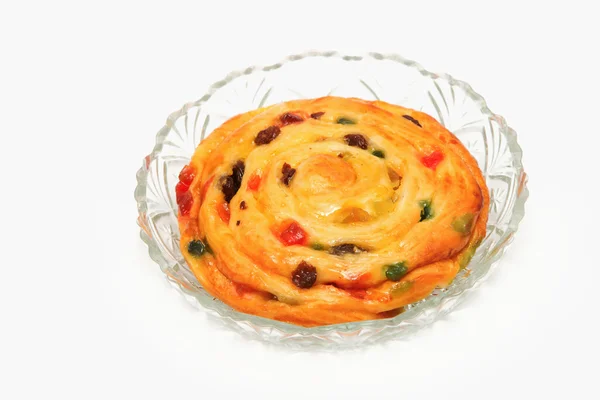 Rollo dulce o pastelería danesa de frutas — Foto de Stock