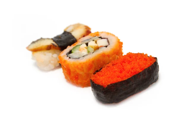 Ensemble de sushi japonais avec riz — Photo