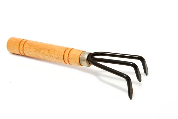 Gardening tools, rake — Stock Photo, Image