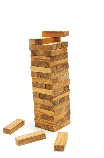 Toren houten blokken — Stockfoto