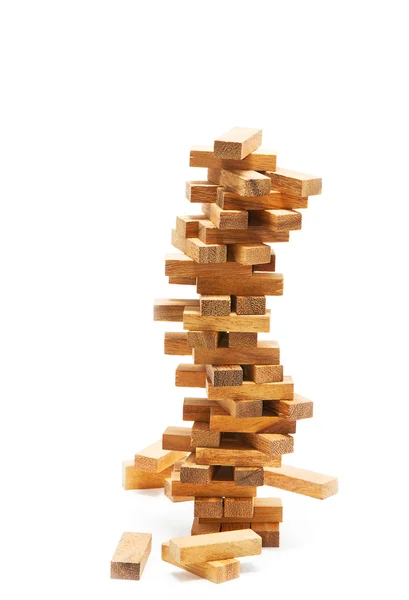 Instability building blocks at risk concept — Stock Photo, Image