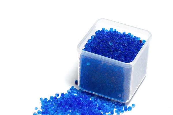 Blue silica gel moisture adsorbing — Stock Photo, Image