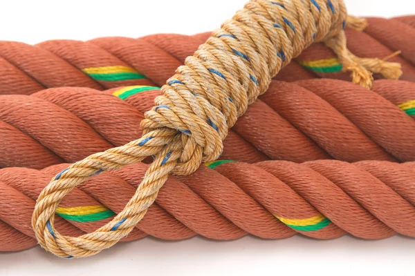 Closeup de Manila Nylon Ropes — Fotografia de Stock