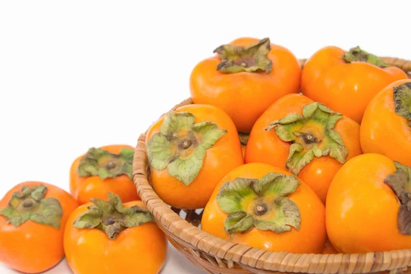 Fresh Persimmon fruit in the basket — Stock Photo, Image