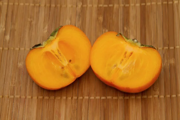 Fresh Persimmon fruit slice — Stock Photo, Image