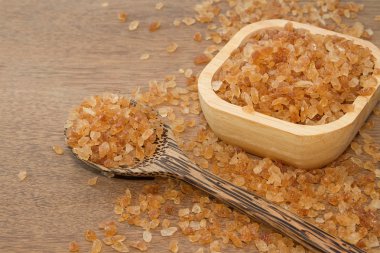 Organik Akide şekeri tahta kaşık şeker