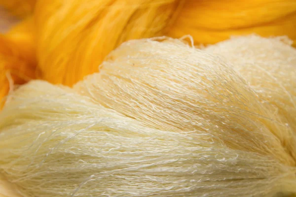 Tajski jedwab tło, używać nici jedwabne tkaniny jedwabne — Zdjęcie stockowe
