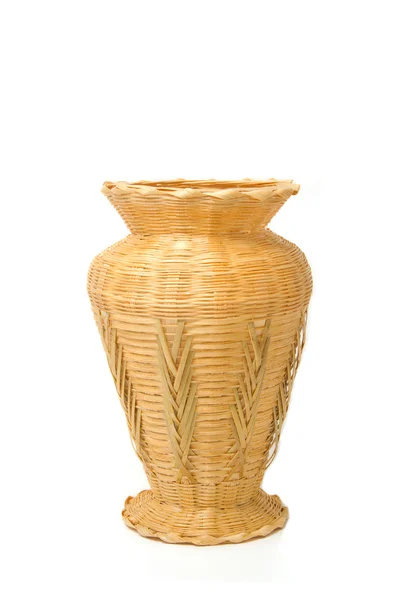 Vaso de vime decoração — Fotografia de Stock