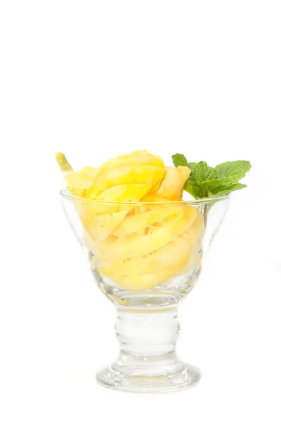 Ananas segment in het glas — Stockfoto