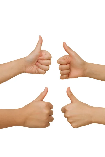 Hands making thumbs up gesture — Stock Photo, Image