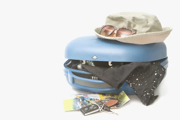 Summer travel suitcase — Stock Photo, Image