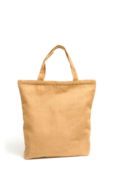 Bolsa de compras hecha de tela de saco reciclada — Foto de Stock