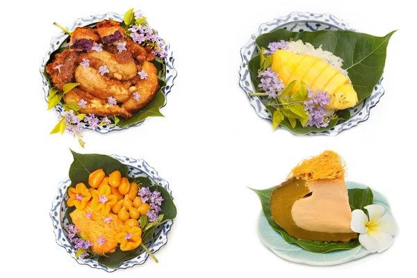 Verschiedene thailändische Desserts — Stockfoto