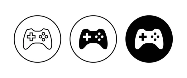Minimal Gaming Symbol Stream Modern Games Wireless Controller Icon Game — Stock Vector