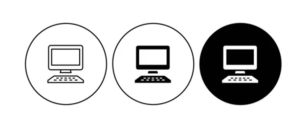 Monitor Ikona Ekranu Komputera Logo Telewizora Dla Mobilnego Znaku Koncepcyjnego — Wektor stockowy