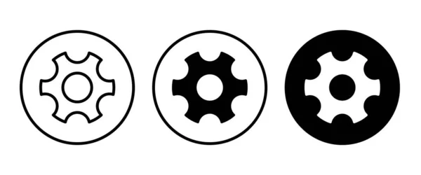 Einstellsymbol Werkzeuge Zahnrad Zahnrad Hilfeoptionen Konto Einstellungen Zahnrad Mechanismus Schaltfläche — Stockvektor