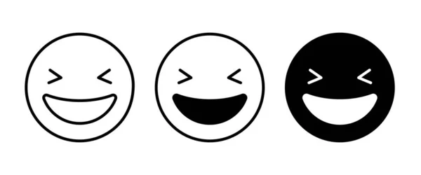 Loud Laughs Icône Sourire Cartoon Happy Face Laughing Mouth Icon — Image vectorielle