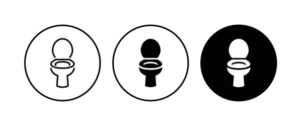 Toilet Bowl Icon Button Vector Sign Symbol Logo Illustration Editable — Stock Vector