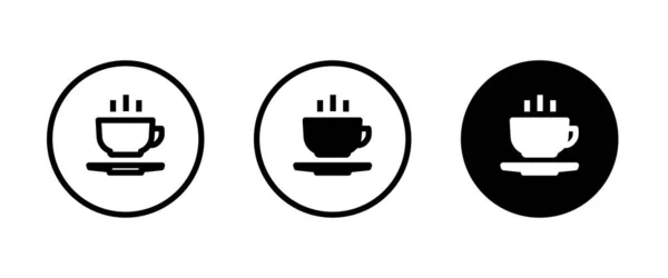 Чашка Кофе Кружка Иконка Чая Иконка Горячих Напитков Иконки Кнопки — стоковый вектор