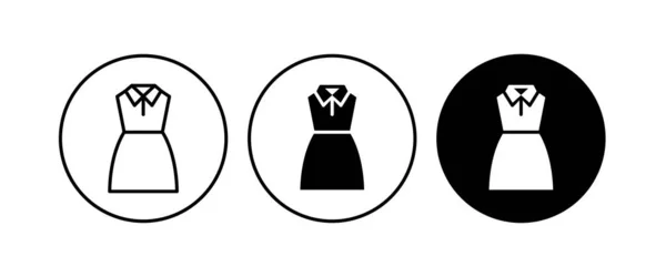 Abendkleid Ikone Kleid Frauenkleidung Mode Ikone Konzepte Vektor Zeichen Symbol — Stockvektor