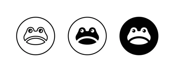 Grenouille Icône Vecteur Bouton Icône Animal Vecteur Signe Symbole Logo — Image vectorielle
