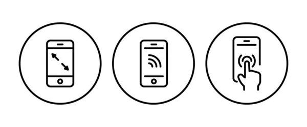 Ikona Rozmowy Telefonicznej Mobile Hotline Smartphone Ikony Przycisk Wektor Znak — Wektor stockowy