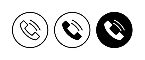 Telefon Und Anruflikonen Trendigen Flachen Stil Isoliert Handset Symbol Mit — Stockvektor