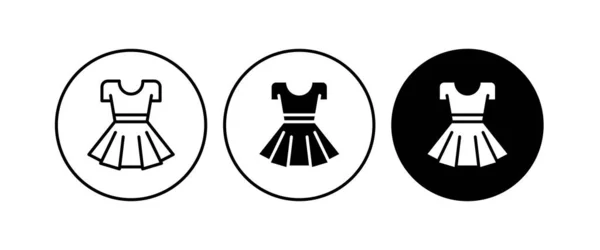 Ikona Sukni Wieczorowej Sukienka Damskie Ubrania Koncepcje Ikony Mody Wektor — Wektor stockowy