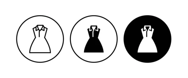 Abendkleid Ikone Kleid Frauenkleidung Mode Ikone Konzepte Vektor Zeichen Symbol — Stockvektor
