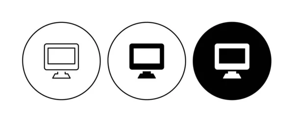 Monitor Pictogram Computerscherm Logo Van Voor Mobiele Concept Teken Symbool — Stockvector