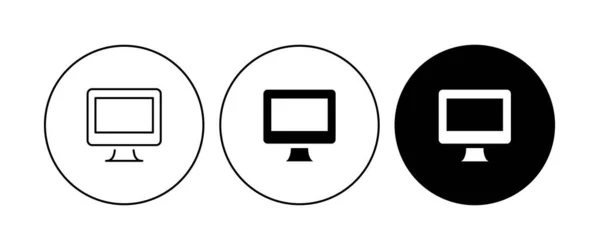 Monitor Pictogram Computerscherm Logo Van Voor Mobiele Concept Teken Symbool — Stockvector